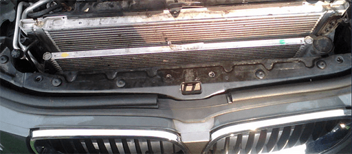 the condenser is inside the car head.